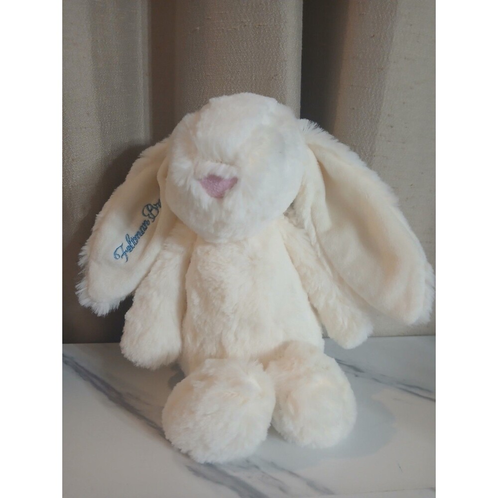 Feltman Brothers Embroidered Ear Bunny Plush Soft Lovey Gift